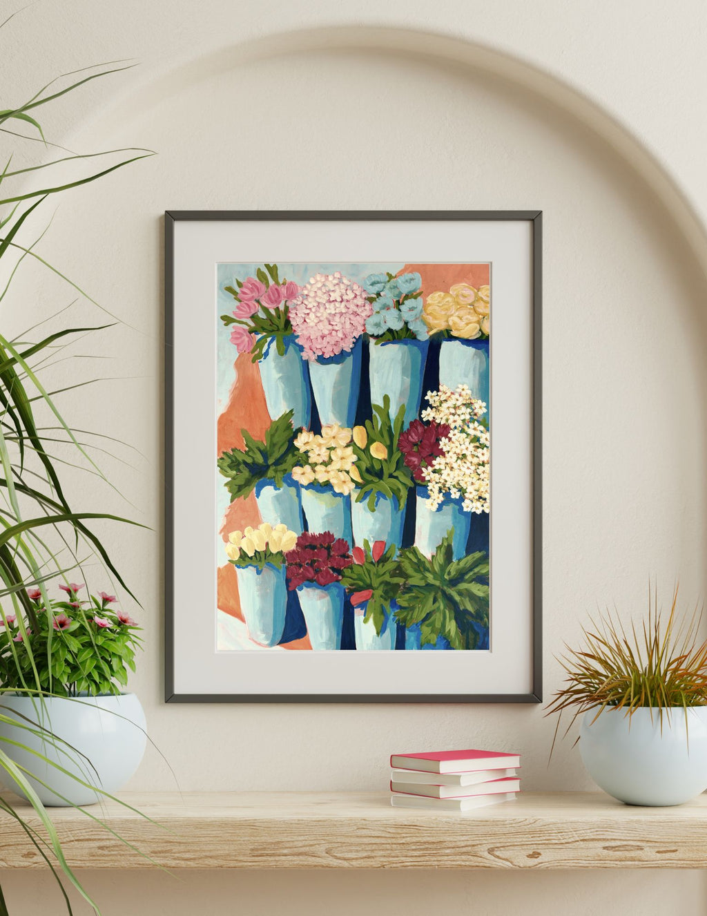 The Flower Stand  Fine Art Poster