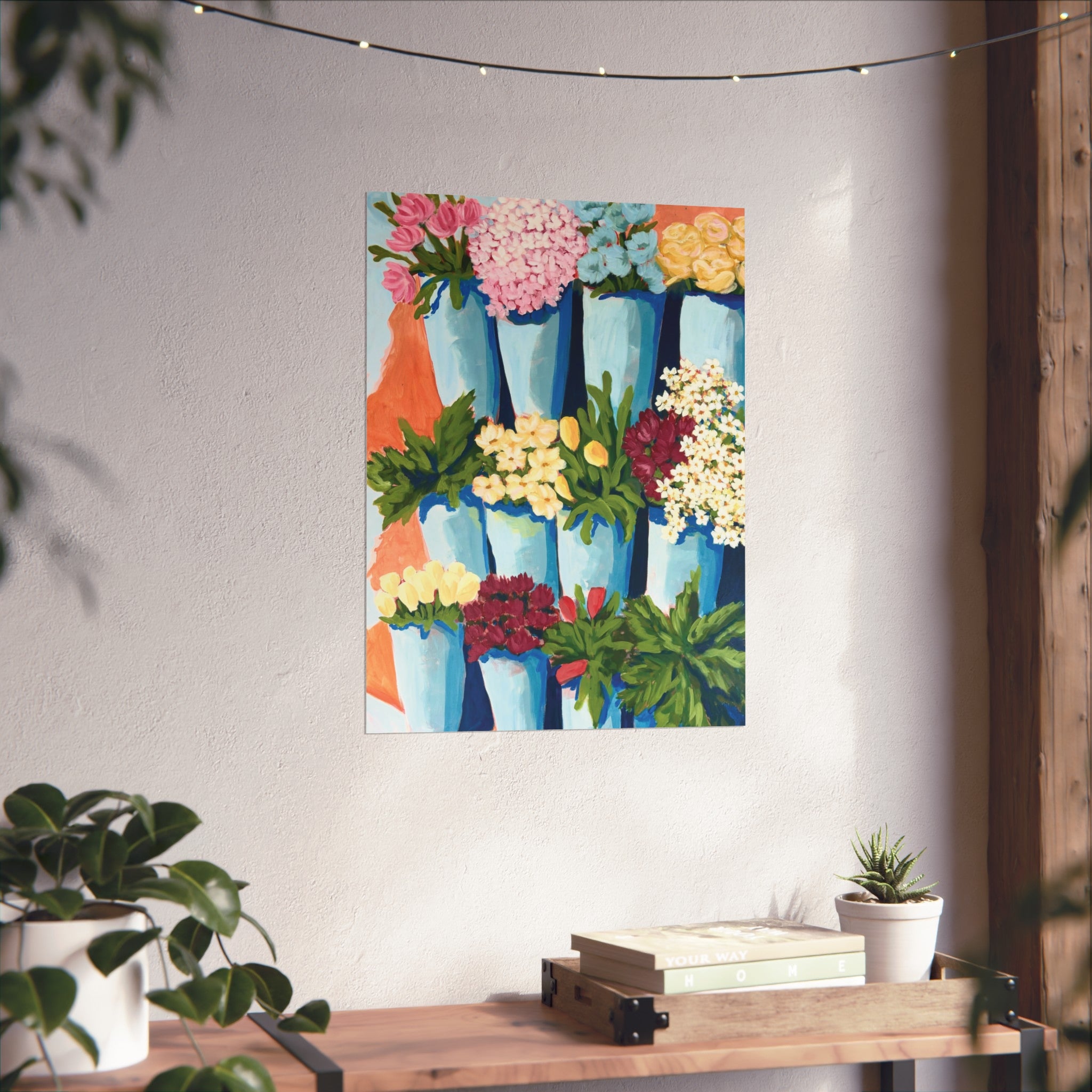 The Flower Stand  Fine Art Poster