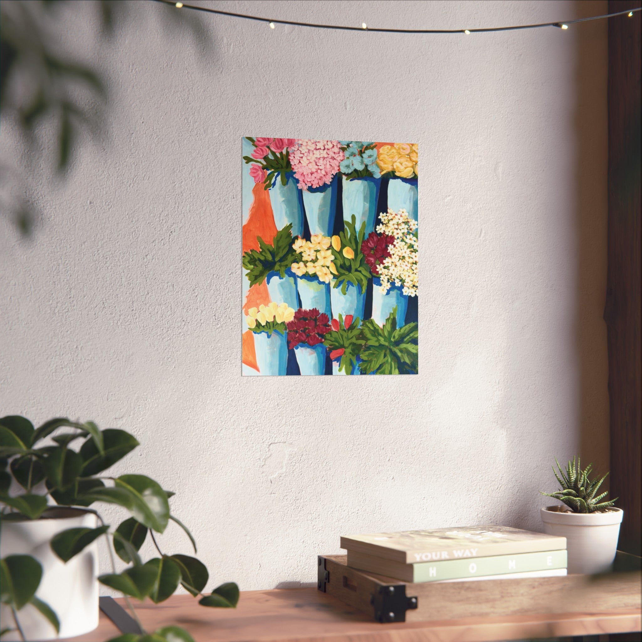 The Flower Stand  Fine Art Poster
